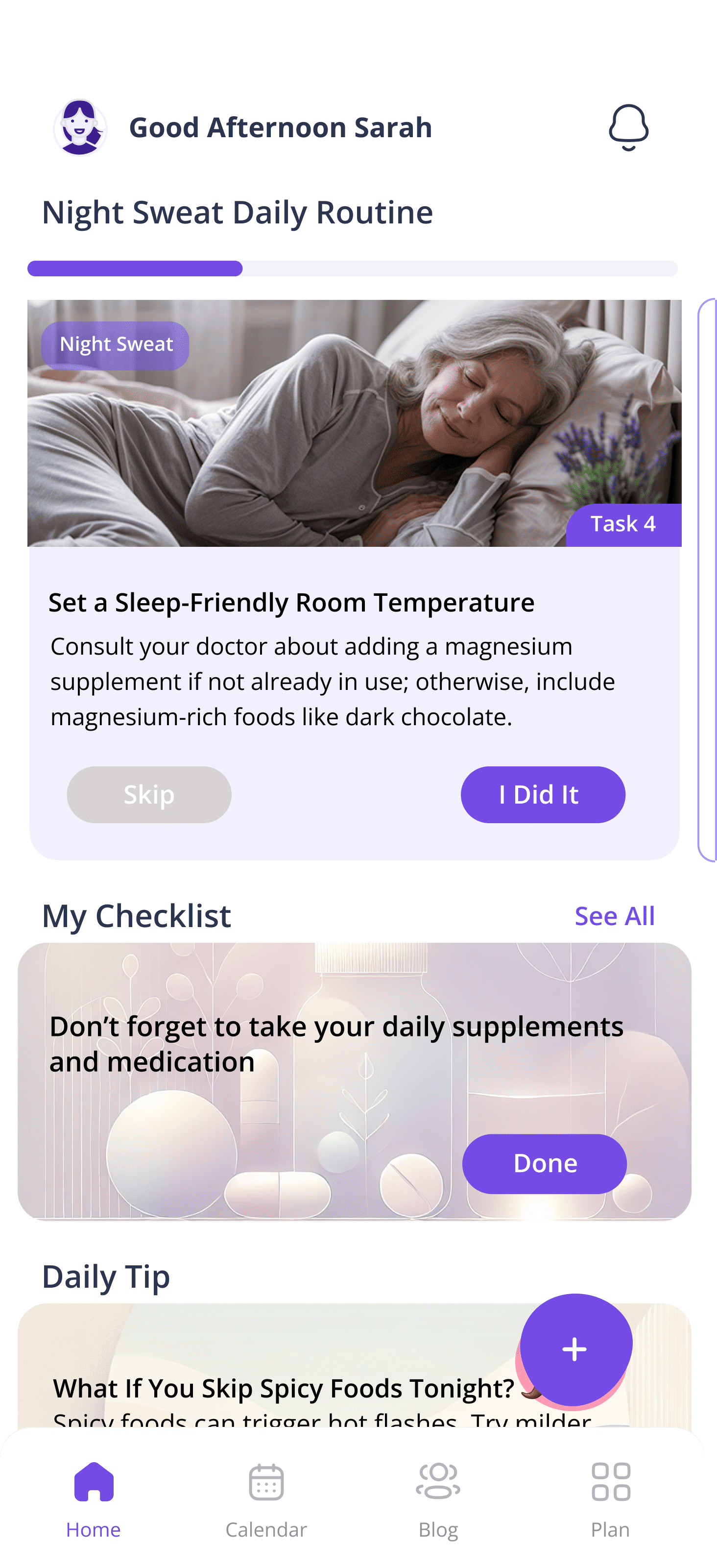 Track your menopause goal
