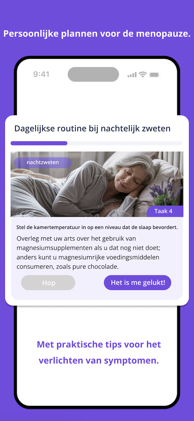 Persoonlijke plannen voor de menopauze.