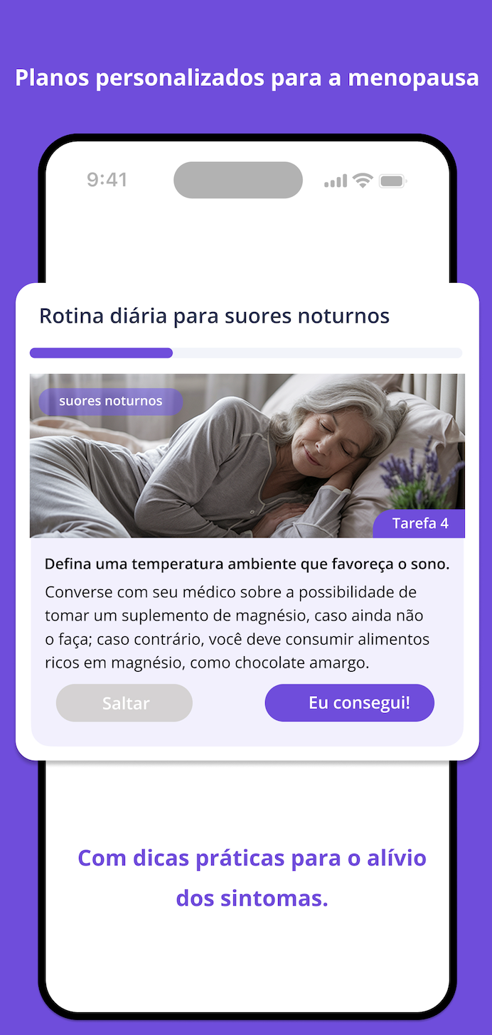 Planos personalizados para a menopausa